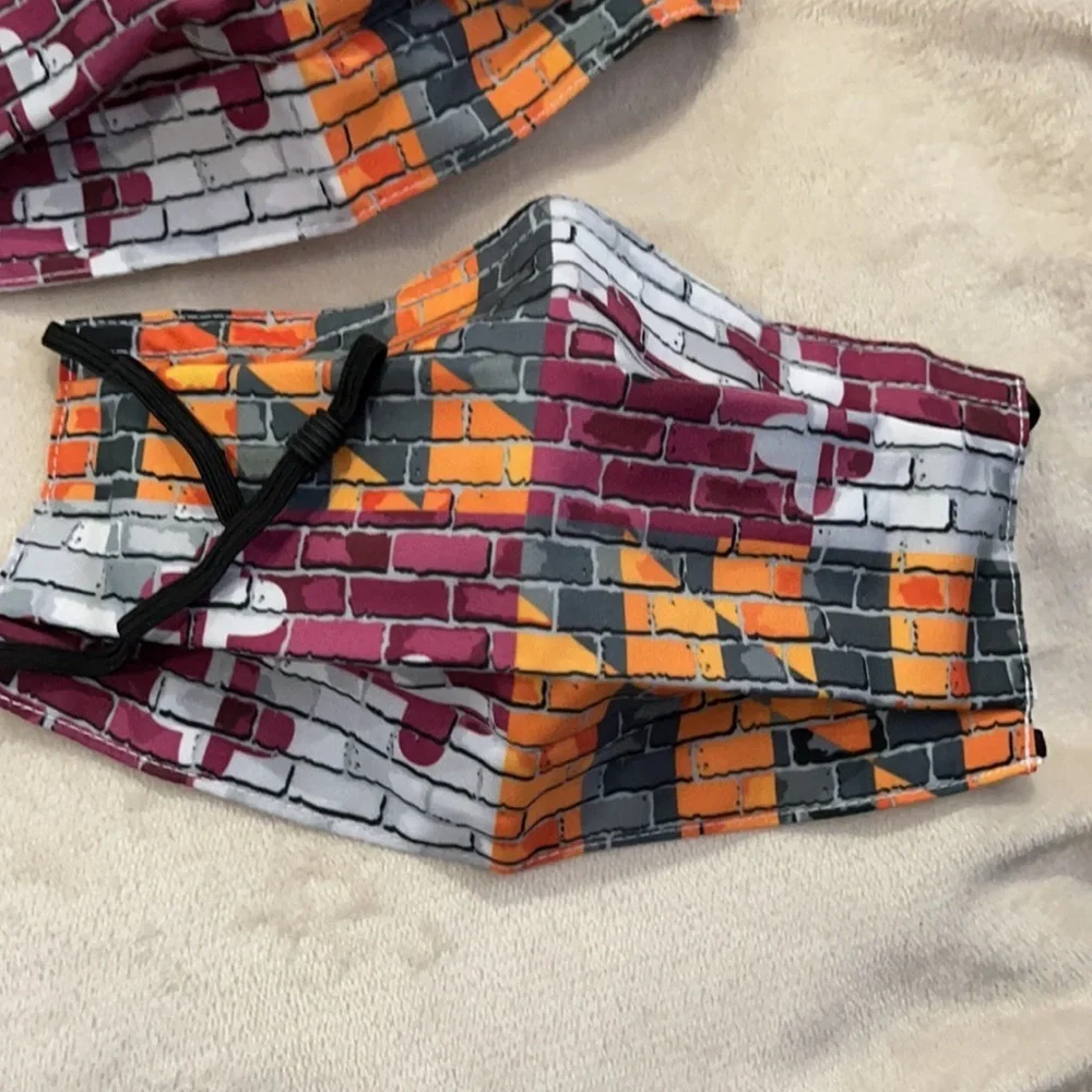 New set/2 Brick wall face masks